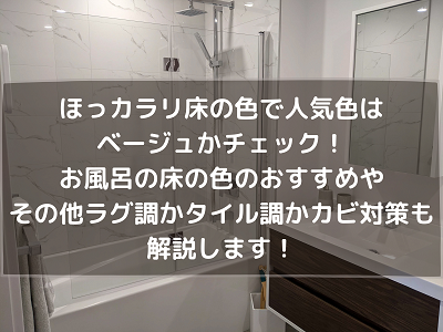 ほっカラリ床の色で人気色はベージュかチェック お風呂の床の色やラグ調かタイル調どっちがおすすめかや カビ対策や評判も解説します ママと子供のナビサイト